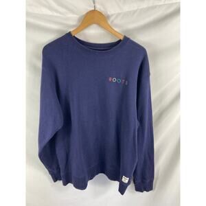 Roots Womans Purple Rainbow Logo Sweatshirt Size Large